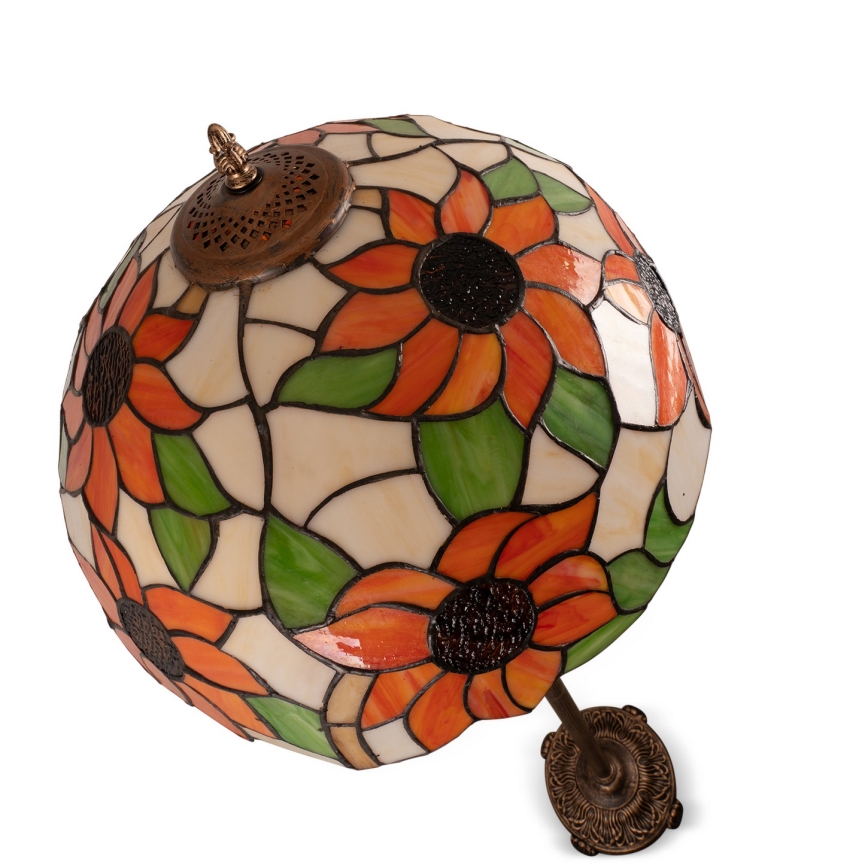 Brilagi - Lampă de podea Tiffany cu vitralii SUNFLOWER 2xE27/60W/230V