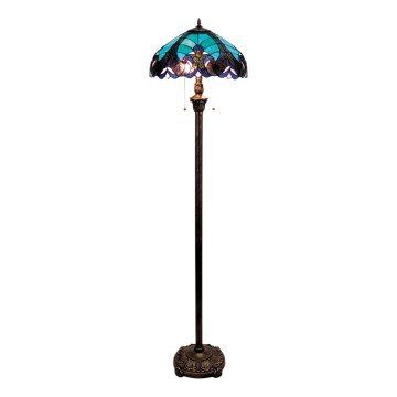 BRILAGI - lampă de podea Tiffany din vitralii CORAL 2xE27/60W/230V