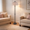 BRILAGI - Lampă de podea Tiffany din vitralii DORAN 2xE27/60W/230V