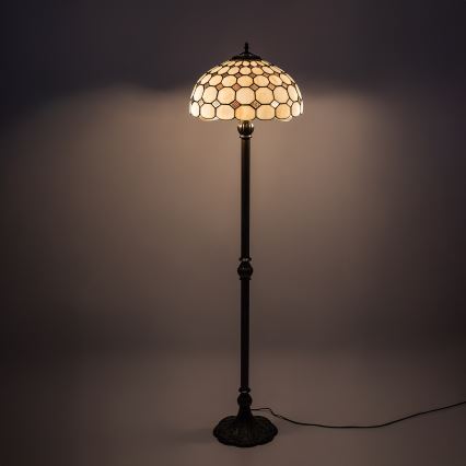 Brilagi - Lampă de podea Tiffany din vitralii DORAN 2xE27/60W/230V