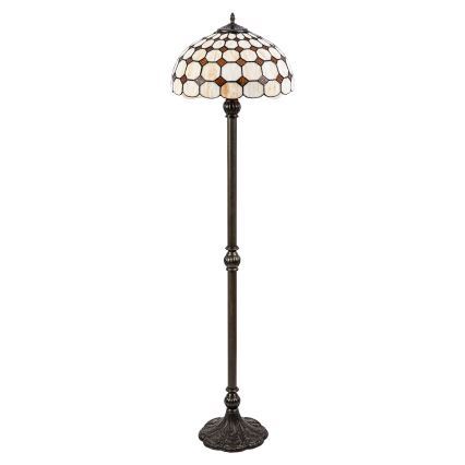Brilagi - Lampă de podea Tiffany din vitralii DORAN 2xE27/60W/230V