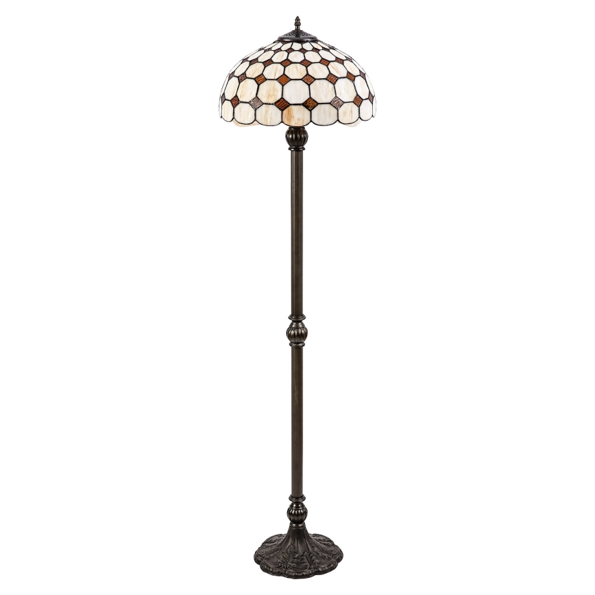 Brilagi - Lampă de podea Tiffany din vitralii DORAN 2xE27/60W/230V