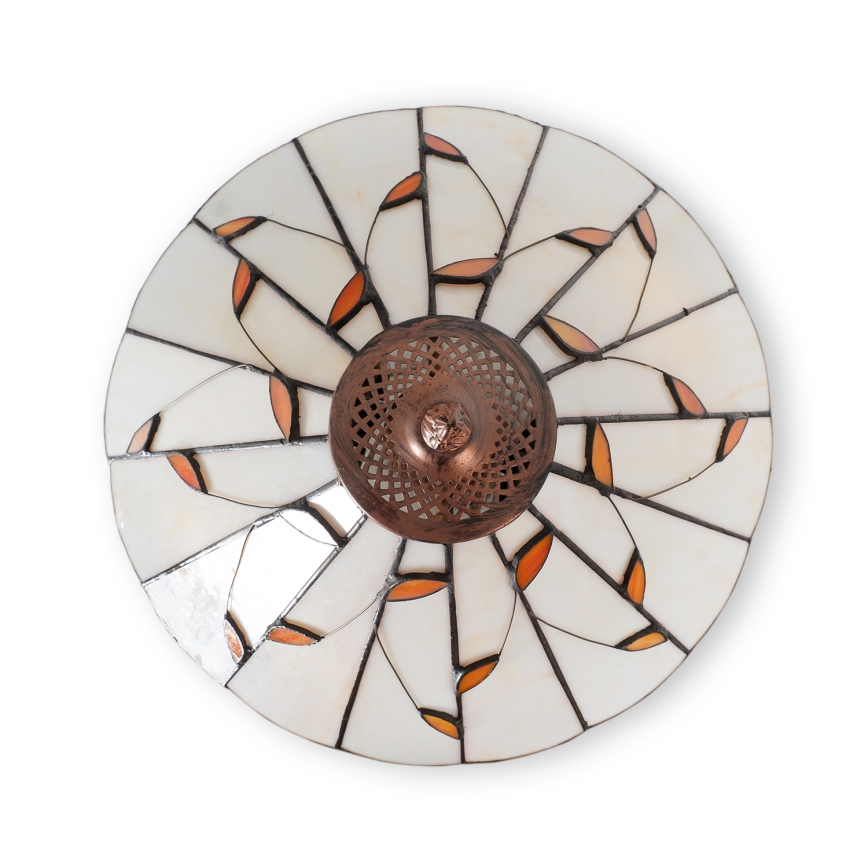 Brilagi - Lampă de podea Tiffany FOLIA, cu vitralii, 2xE27/60W/230V