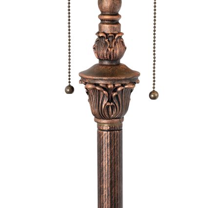 Brilagi - Lampă de podea Tiffany FOLIA, cu vitralii, 2xE27/60W/230V