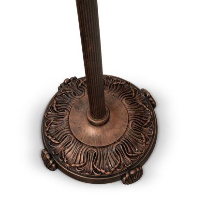 Brilagi - Lampă de podea Tiffany FOLIA, cu vitralii, 2xE27/60W/230V