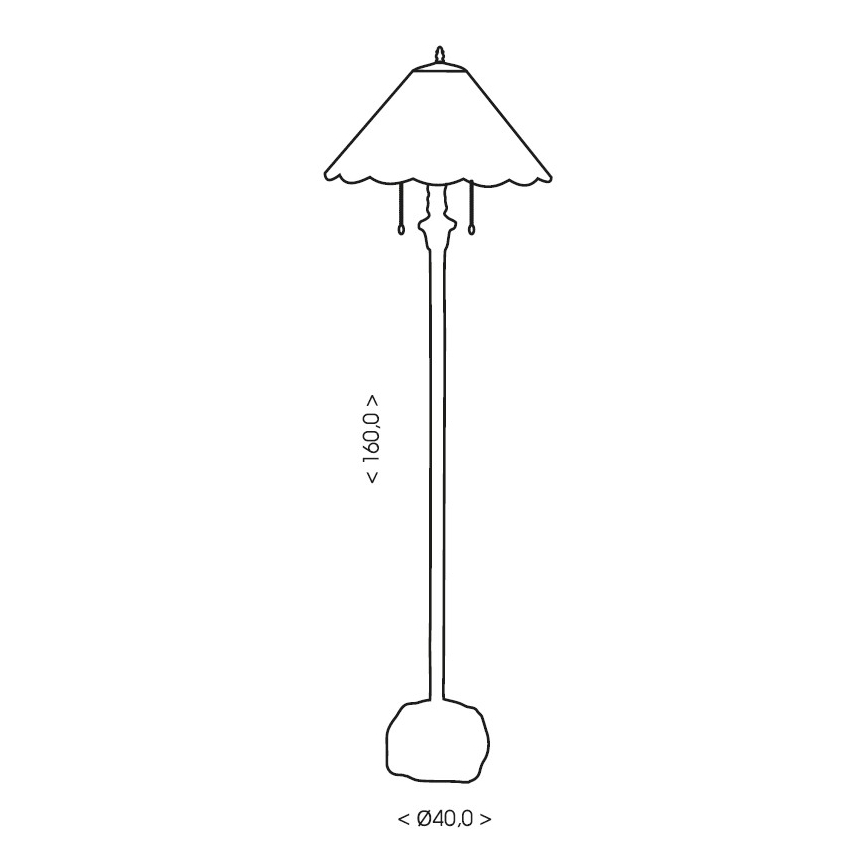 Brilagi - Lampă de podea Tiffany JUNGLE din vitralii 2xE27/60W/230V