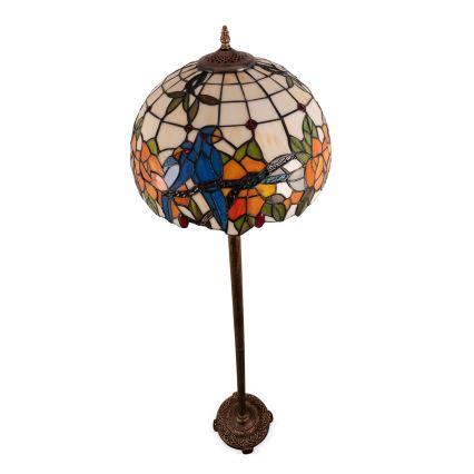 Brilagi - Lampă de podea Tiffany JUNGLE din vitralii 2xE27/60W/230V