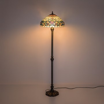 Brilagi - Lampă de podea Tiffany LUISA 2xE27/60W/230V