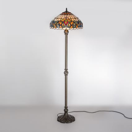 Brilagi - Lampă de podea Tiffany LUISA 2xE27/60W/230V