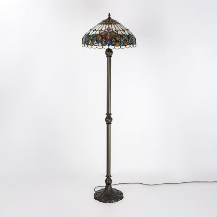 Brilagi - Lampă de podea Tiffany LUISA 2xE27/60W/230V