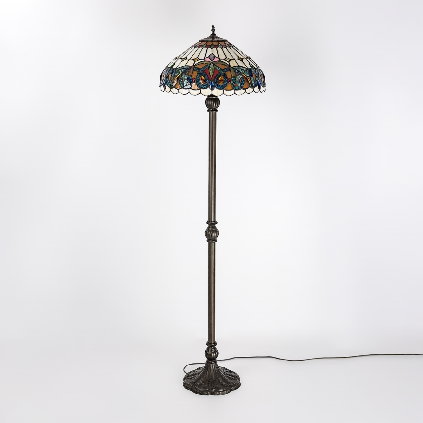 Brilagi - Lampă de podea Tiffany LUISA 2xE27/60W/230V
