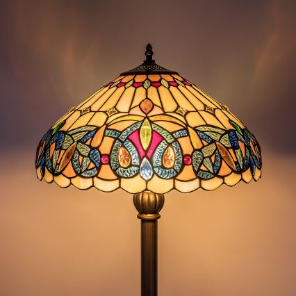 Brilagi - Lampă de podea Tiffany LUISA 2xE27/60W/230V