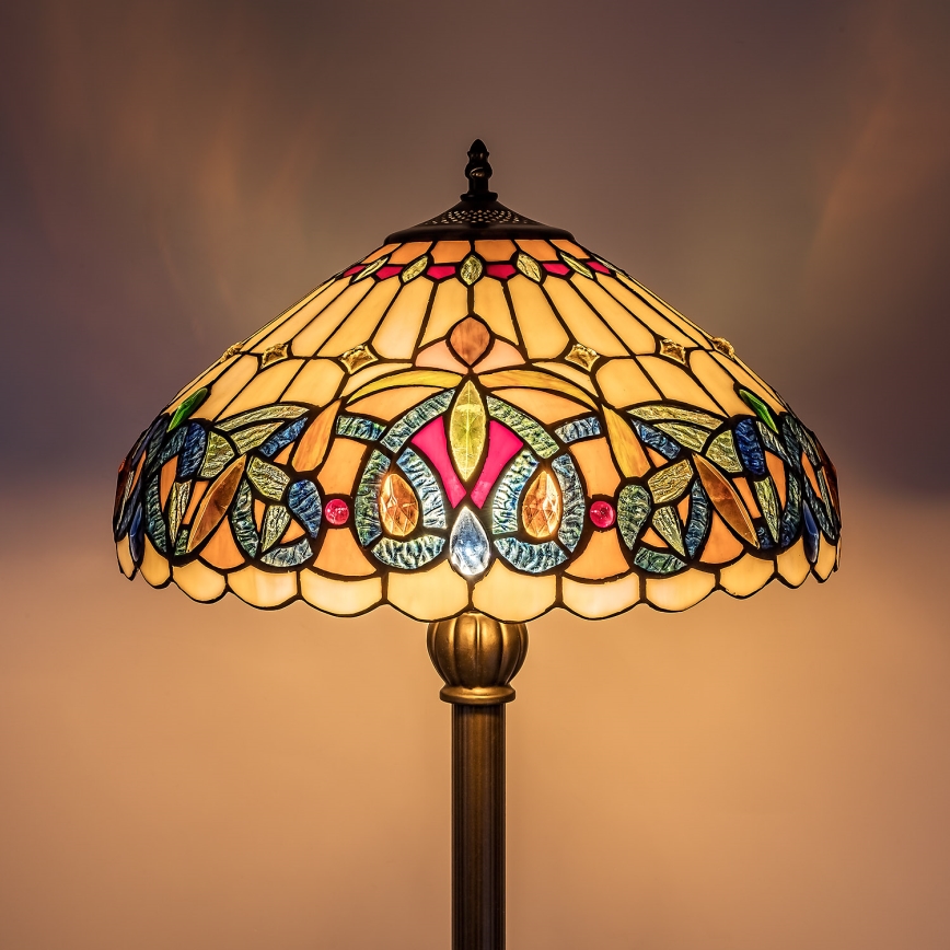 Brilagi - Lampă de podea Tiffany LUISA 2xE27/60W/230V