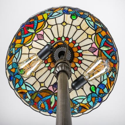 Brilagi - Lampă de podea Tiffany LUISA 2xE27/60W/230V