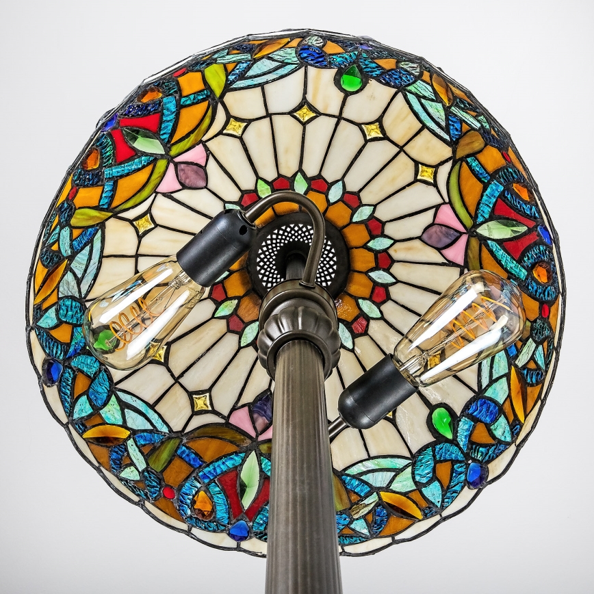 Brilagi - Lampă de podea Tiffany LUISA 2xE27/60W/230V