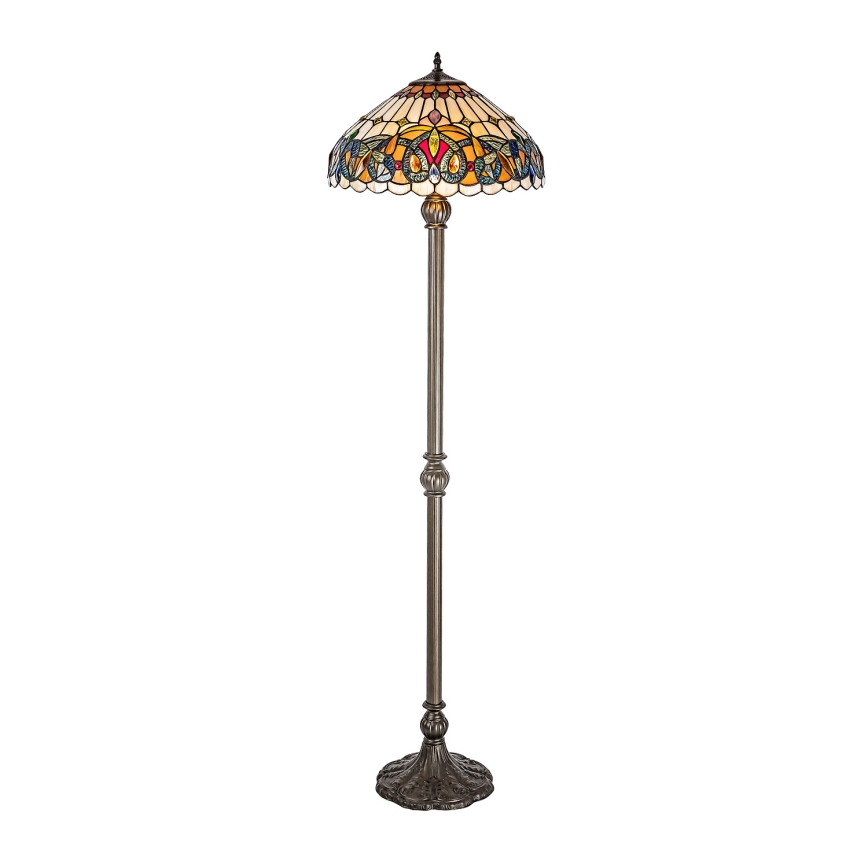 Brilagi - Lampă de podea Tiffany LUISA 2xE27/60W/230V