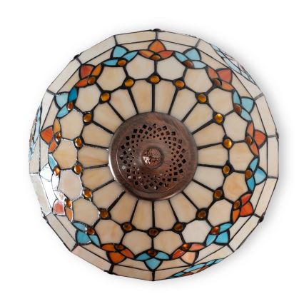 Brilagi - Lampă de podea Tiffany MIRABELLA, abajur din vitralii, 2xE27/60W/230V