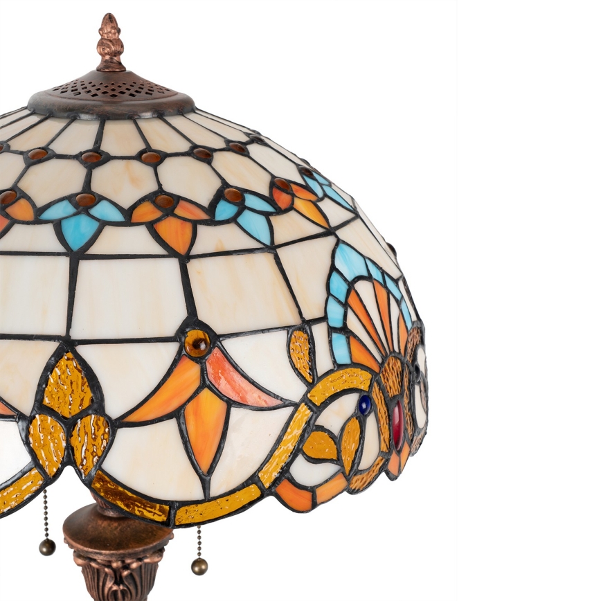 Brilagi - Lampă de podea Tiffany MIRABELLA, abajur din vitralii, 2xE27/60W/230V