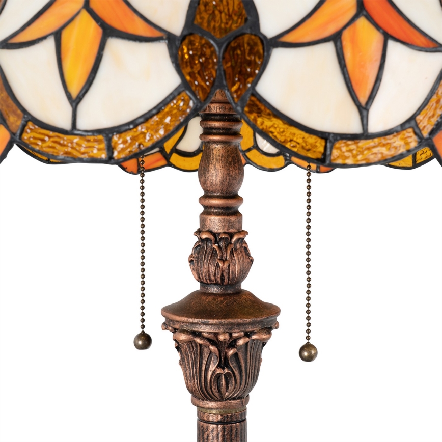 Brilagi - Lampă de podea Tiffany MIRABELLA, abajur din vitralii, 2xE27/60W/230V