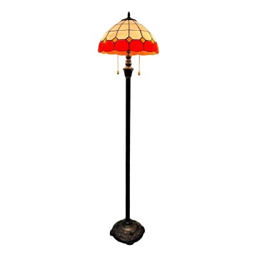 Brilagi - Lampă de podea Tiffany SIENNA cu vitralii 2xE27/60W/230V