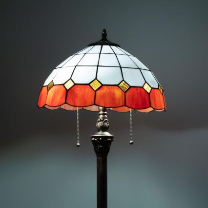 Brilagi - Lampă de podea Tiffany SIENNA cu vitralii 2xE27/60W/230V
