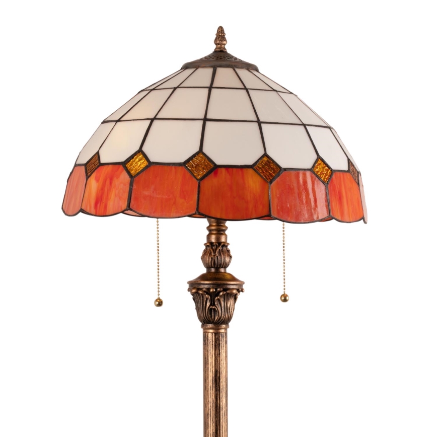 Brilagi - Lampă de podea Tiffany SIENNA cu vitralii 2xE27/60W/230V