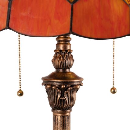 Brilagi - Lampă de podea Tiffany SIENNA cu vitralii 2xE27/60W/230V
