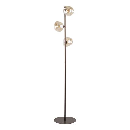 Brilagi - Lampă de podea VULCANO 3xG9/8W/230V bronz/bej fumuriu