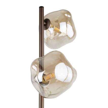 Brilagi - Lampă de podea VULCANO 3xG9/8W/230V bronz/bej fumuriu