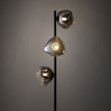 Brilagi - Lampă de podea VULCANO 3xG9/8W/230V negru/fumuriu