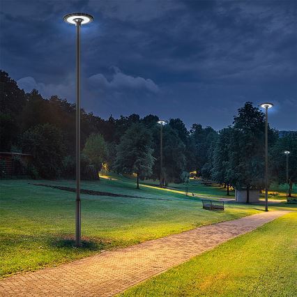 Brilagi - Lampă de stradă LED cu stâlp de 5 m URBANSPARK LED/120W/230V, negru, IP65
