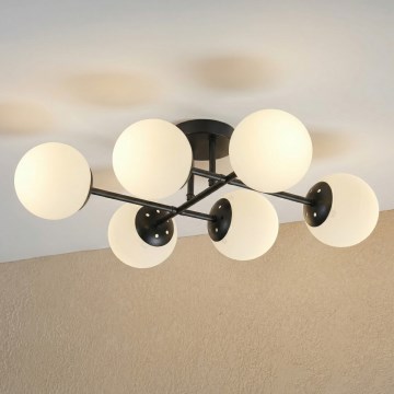 Brilagi - Lampă de tavan aplicată MALONY 6xE14/20W/230V, negru