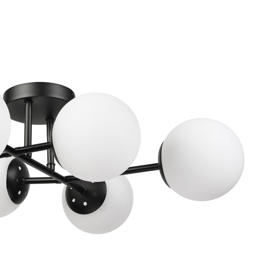 Brilagi - Lampă de tavan aplicată MALONY 6xE14/20W/230V, negru