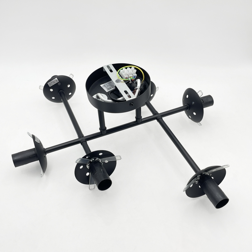 Brilagi - Lampă de tavan aplicată MALONY 6xE14/20W/230V, negru