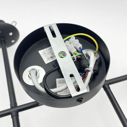 Brilagi - Lampă de tavan aplicată MALONY 6xE14/20W/230V, negru