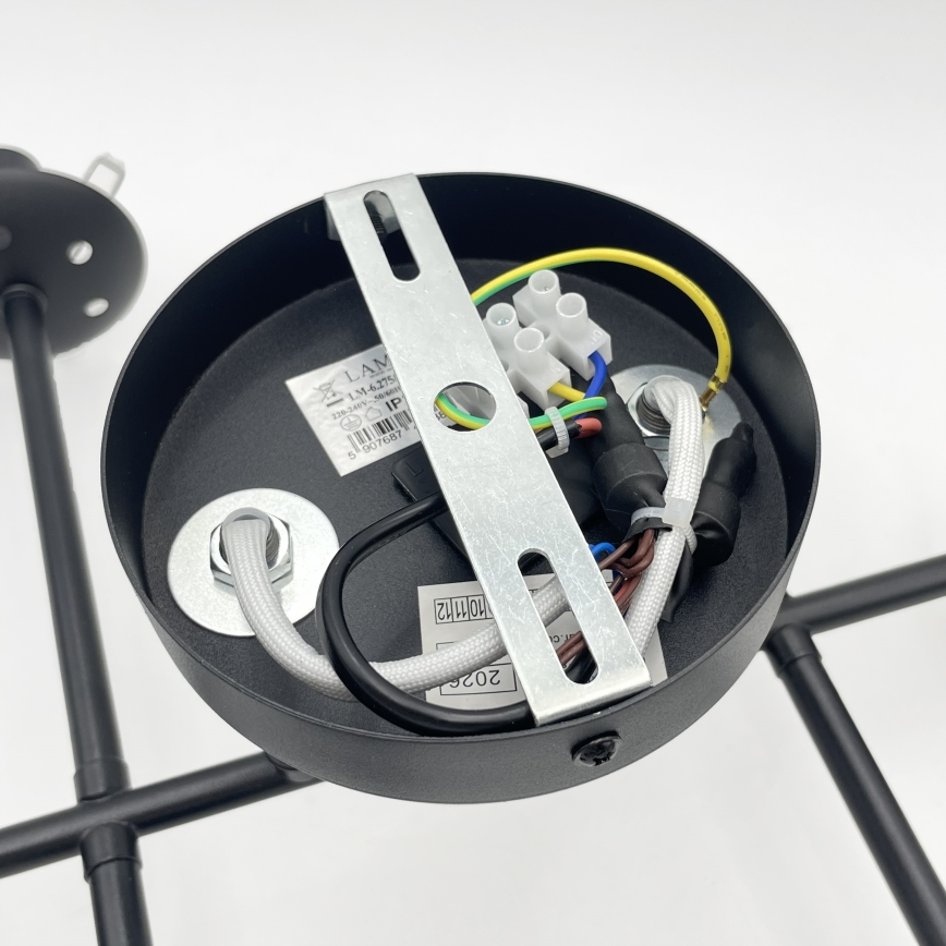 Brilagi - Lampă de tavan aplicată MALONY 6xE14/20W/230V, negru