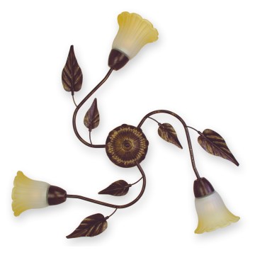 BRILAGI - Lampă de tavan BLOSSOM 3xE27/40W/230V Ø 75 cm patină/alamă