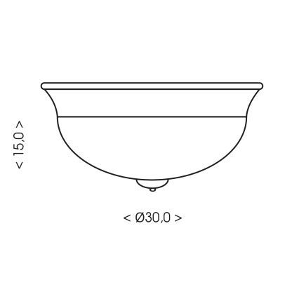 Brilagi - Lampă de tavan FRESCO 2xE27/40W/230V Ø 30 cm aurie