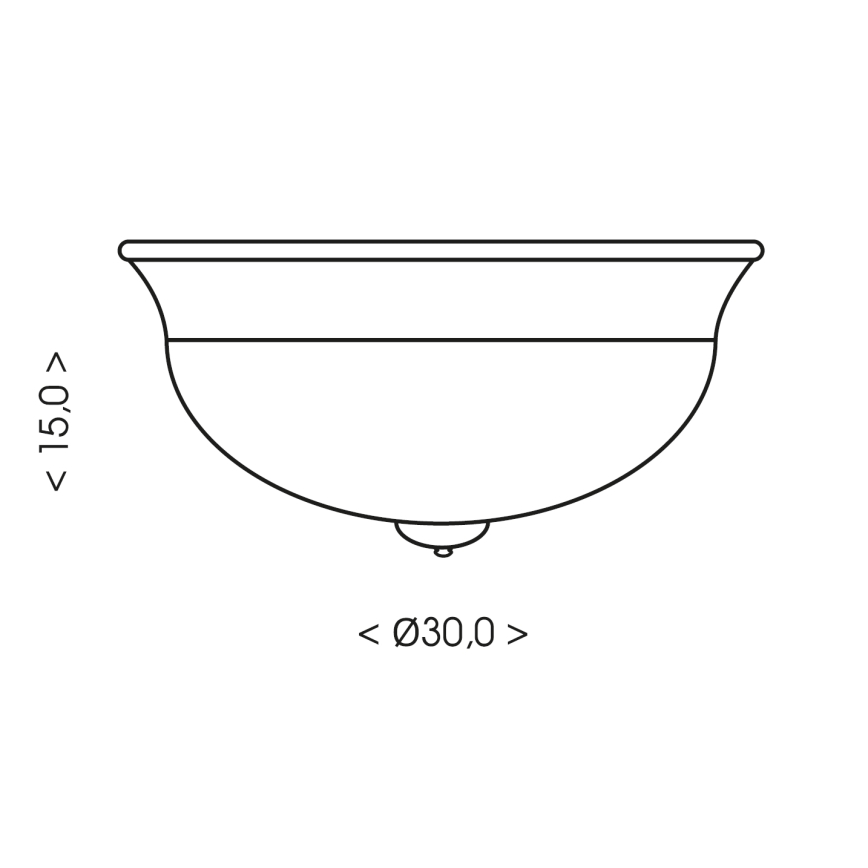 Brilagi - Lampă de tavan FRESCO 2xE27/40W/230V Ø 30 cm aurie