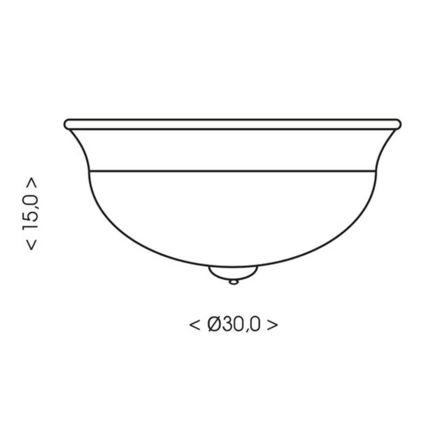 Brilagi - Lampă de tavan FRESCO 2xE27/40W/230V Ø 30 cm aurie