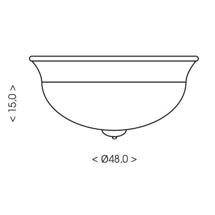 Brilagi - Lampă de tavan FRESCO 3xE27/40W/230V Ø 48 cm maro