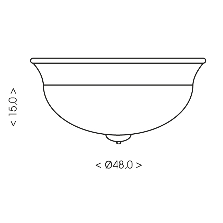 Brilagi - Lampă de tavan FRESCO 3xE27/40W/230V Ø 48 cm maro