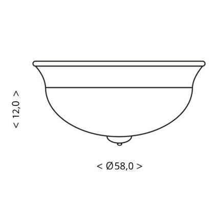 BRILAGI - Lampă de tavan FRESCO 3xE27/40W/230V Ø 48 cm maro