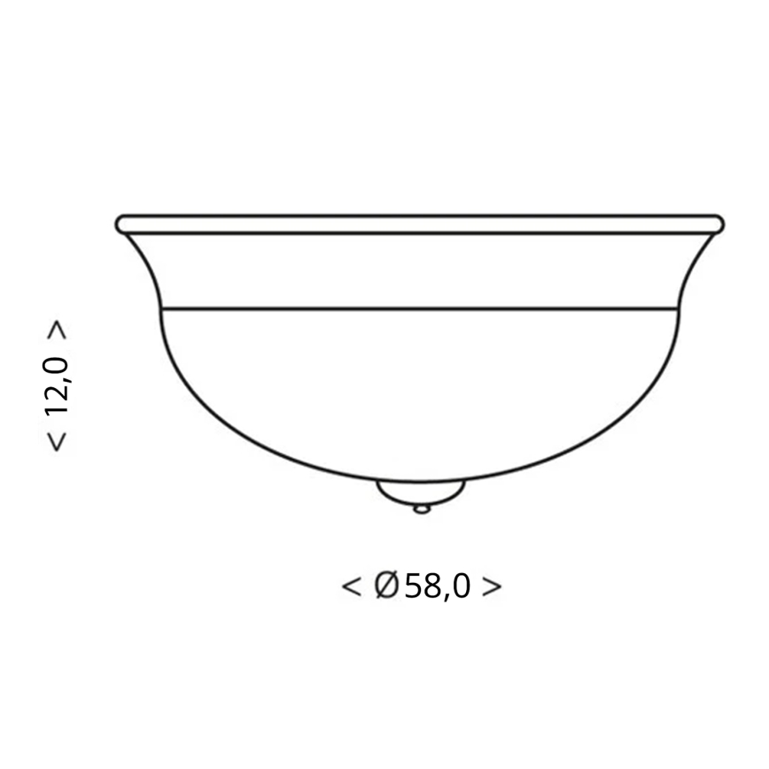BRILAGI - Lampă de tavan FRESCO 3xE27/40W/230V Ø 48 cm maro