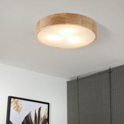 BRILAGI - Lampă de tavan LED CARVALHO MODERN 3xE27/60W/230V, diam. 47,5 cm, stejar