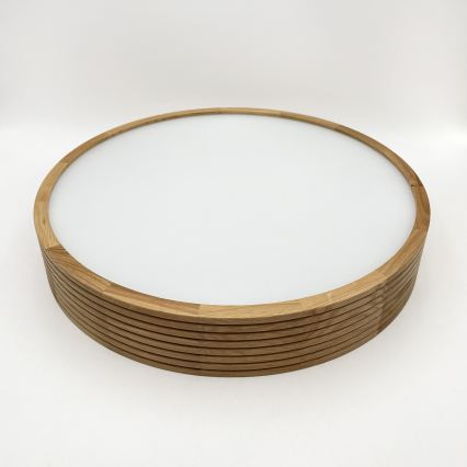 Brilagi - Lampă de tavan LED CARVALHO MODERN SLIM 3xE27/60W/230V diametru 47,5 cm stejar