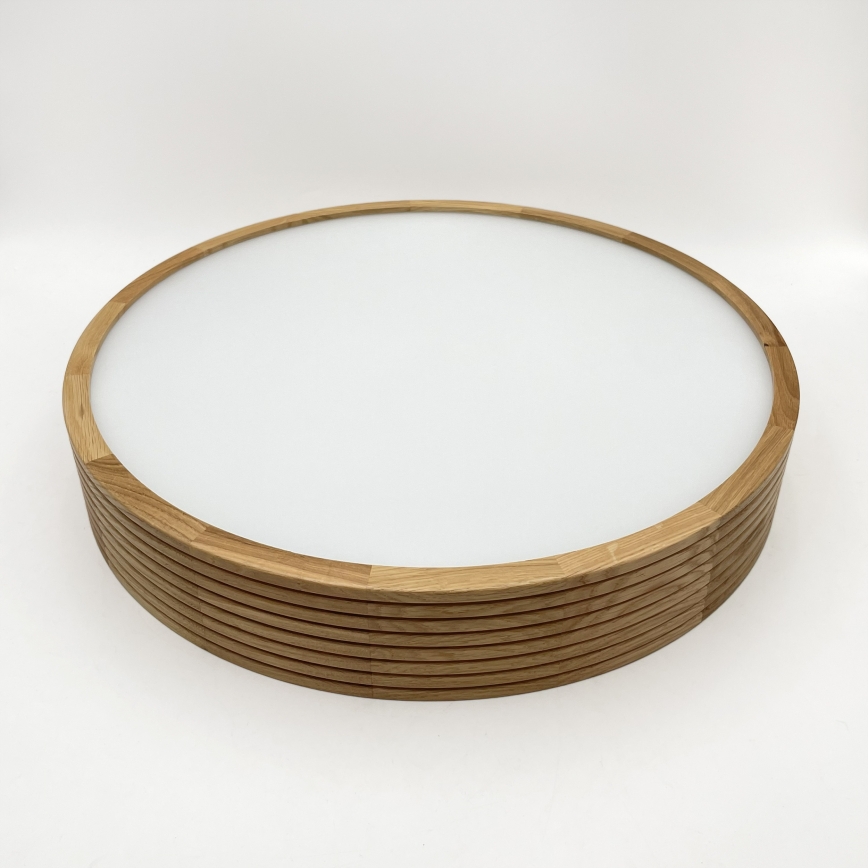 Brilagi - Lampă de tavan LED CARVALHO MODERN SLIM 3xE27/60W/230V diametru 47,5 cm stejar