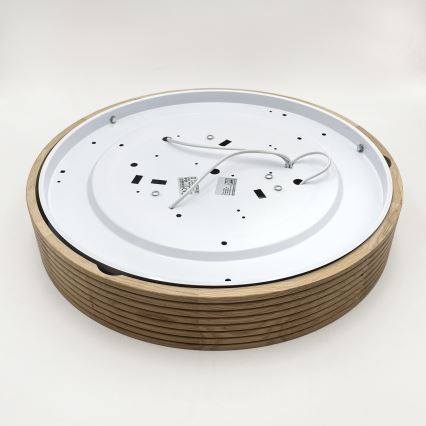 Brilagi - Lampă de tavan LED CARVALHO MODERN SLIM 3xE27/60W/230V diametru 47,5 cm stejar