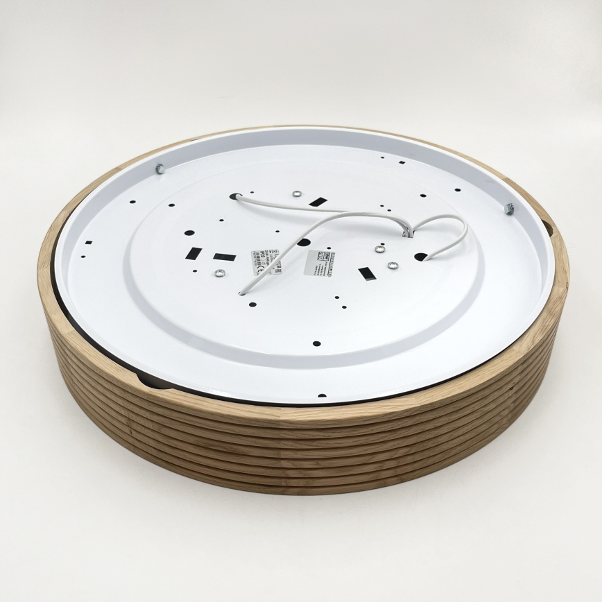 Brilagi - Lampă de tavan LED CARVALHO MODERN SLIM 3xE27/60W/230V diametru 47,5 cm stejar