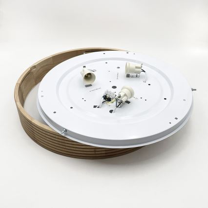 Brilagi - Lampă de tavan LED CARVALHO MODERN SLIM 3xE27/60W/230V diametru 47,5 cm stejar